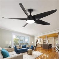 NWIASS 60 Inch Ceiling Fan with Light, Outdoor Ce