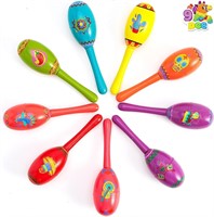 JOYIN 7 Pcs Fiesta Wooden Maracas for Cinco De Ma