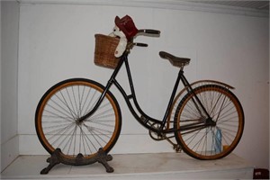VINTAGE BICYCLE WITH CAST-IRON STAND