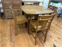 36” x 40” Dining Table & 4 Chairs