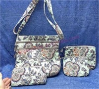 Vera Bradley hand bag & matching wallet & 2 bags