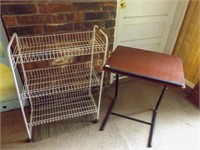 Vinyl wire rolling rack-wobbly, Adjustable tray