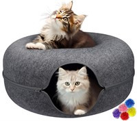 MAMI&BABI Cat Cave for Indoor Cats, Cat Donut Cat