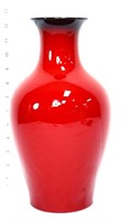 Noritake Studio red 14 3/4in vase in org box