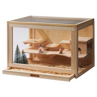Wooden Hamster Cage for Dwarf Hamsters Large Acry