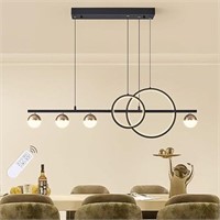 Modern Black Gold Chandeliers for Dining Room, Dim