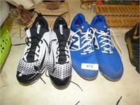 2 PAIRS OF SIZE 13 SPORT CLEAT SHOES