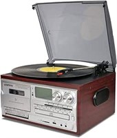 LoopTone Vinyl Record Player 9 in 1 3 Speed Blueto