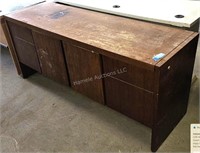 Wooden credenza cabinet - 4 drawers, 2 door storag