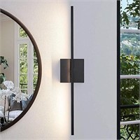 CCYCOL Black Bathroom Light Fixtures - 24 Inch Dim