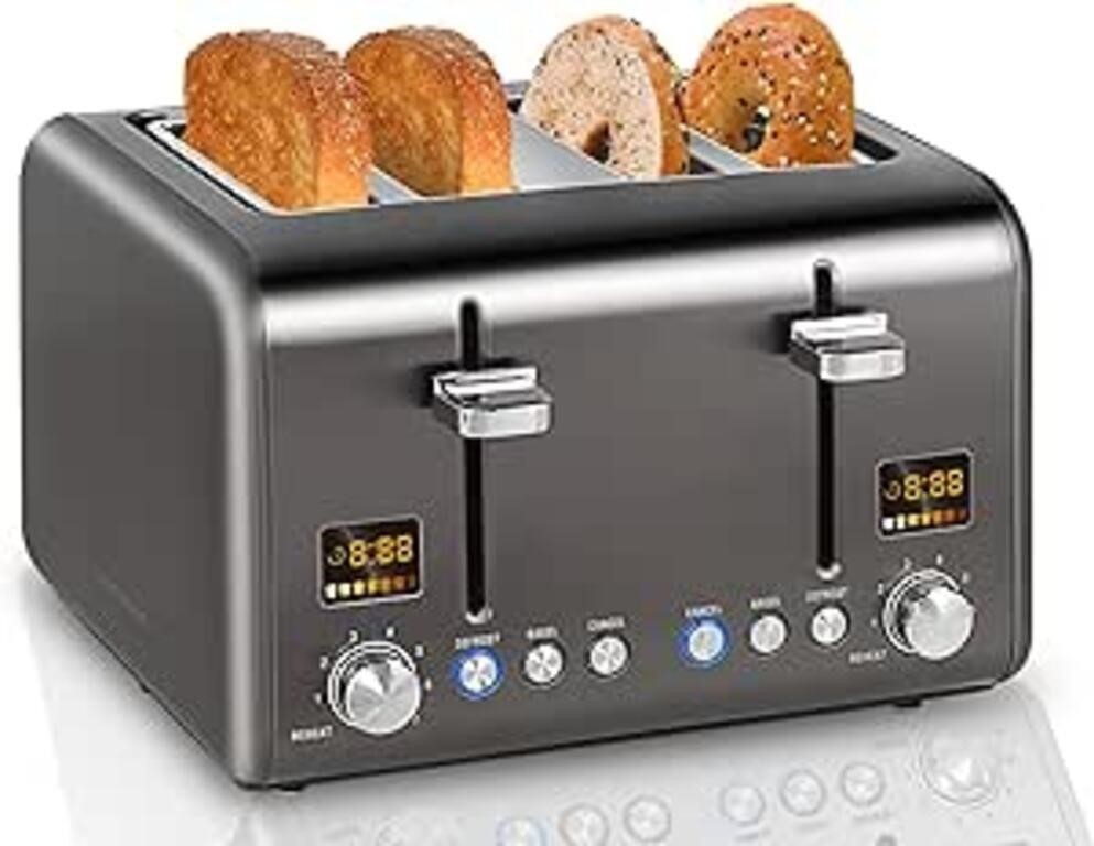SEEDEEM 4 Slice Toaster, Stainless Steel Bread Toa