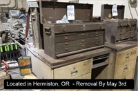 LOT, MACHINIST TOOLBOX & 5-DRAWER CABINET