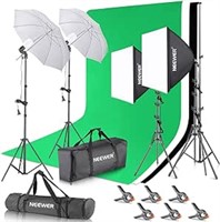 SEALED - NEEWER Photography Lighting kit with Back