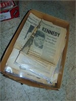 Large Flat of Kennedy Assassination Newspapers