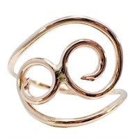 Polished Double Swirl Ring 10k Yellow Gold
