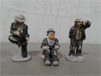 (3) 5" Emmett Kelly Jr. Figurines