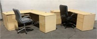 L-Shaped Desks & Chair