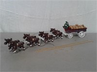 Cast Iron Horses & Keg Wagon