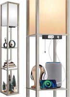 OUTON Floor Lamp with Shelves, LED Shelf Floor