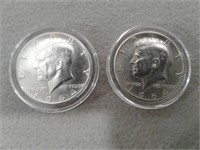 (2) 1964 Kennedy 1/2 Dollars