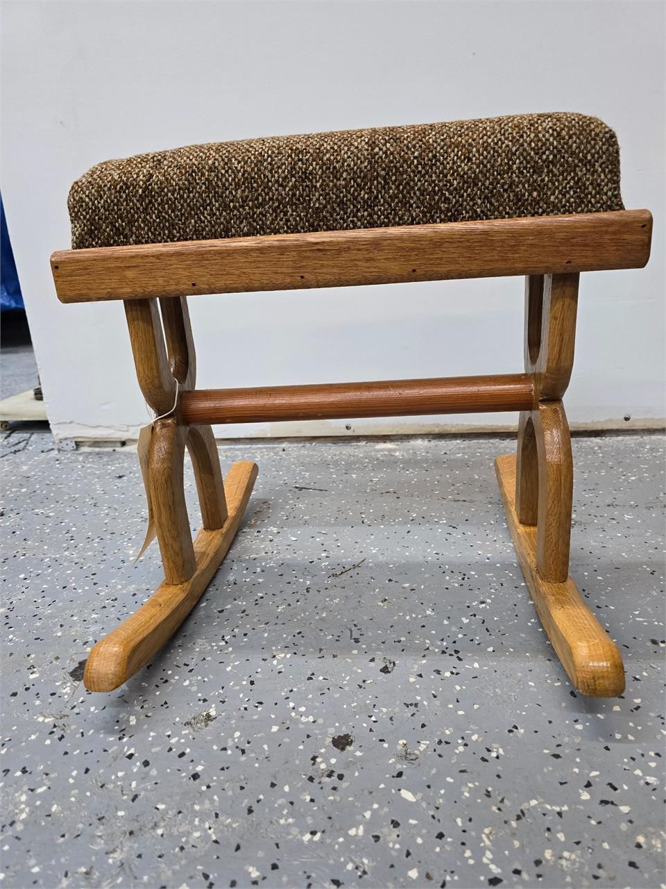 Mid Century Modern Rocking Foot Stool Upholstery