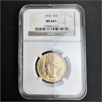 1932 $10 Indian Head Gold Eagle MS-64 NGC