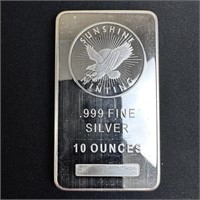 10 oz Silver Bar - Sunshine Minting
