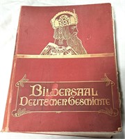 RARE ANTIQUE GERMAN BOOK BILDERSAAL DEUTSCHER 15"T