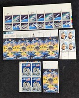 5 Sheets Of US Postal Stamps Space & Rockets
