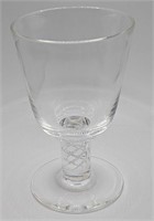 Steuben Crystal Water Goblet With Air Twist Stem A