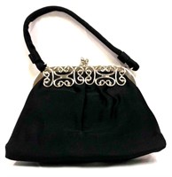 Vintage Black Kisslock Bag