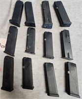 P - LOT OF 12, 40 CAL  AMMO MAGS (C42)