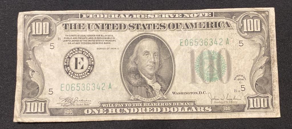1934C $100 Federal Reserve Note