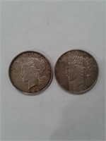 1922-D & 1923 Silver Peace $