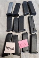 P - LOT OF 12 40 CAL AMMO MAGS (C43)