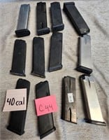 P - LOT OF 12, 40 CAL AMMO MAGS (C44)