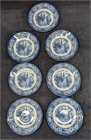 7 Vintage Retired Liberty Blue Saucers