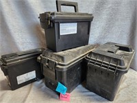 P - LOT OF 4 EMPTY AMMO BOXES (C35)