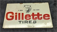 Vintage Gillette Tires Rack Display Stand Sign