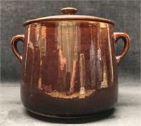 Vintage Vulcania Pottery #20 - Brown Glazed Terra