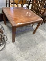 WOOD END TABLE, 27 X 27 X 20"TALL