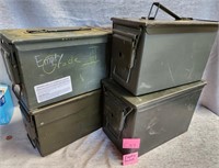 P - LOT OF 4 EMPTY AMMO BOXES (C37)