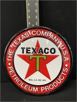 Texaco Round Metal Advertising Sign