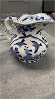 Andrea by Sadek Blue & White Porcelain Pitcher