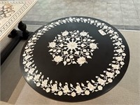 Round Pietre Dure Mother of Pearl Inlay Dining Tab
