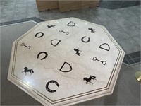 Octagon Pietre Dure Horse Inlay Dining table with
