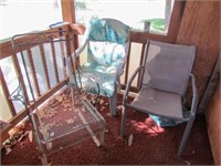 3- patio chairs, different styles