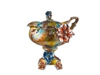 Multi Colored Urn with Lid