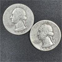 1943-D & 1943 Silver Washington Quarters
