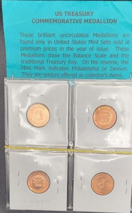 8 US Treasury Commemorative Medallions